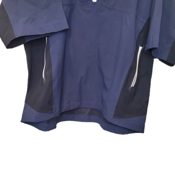 Footjoy Dryjoys Tour XP 1/2 Zip Short Sleeve Blue Pullover Golf Jacket XL Logo - Picture 4 of 10